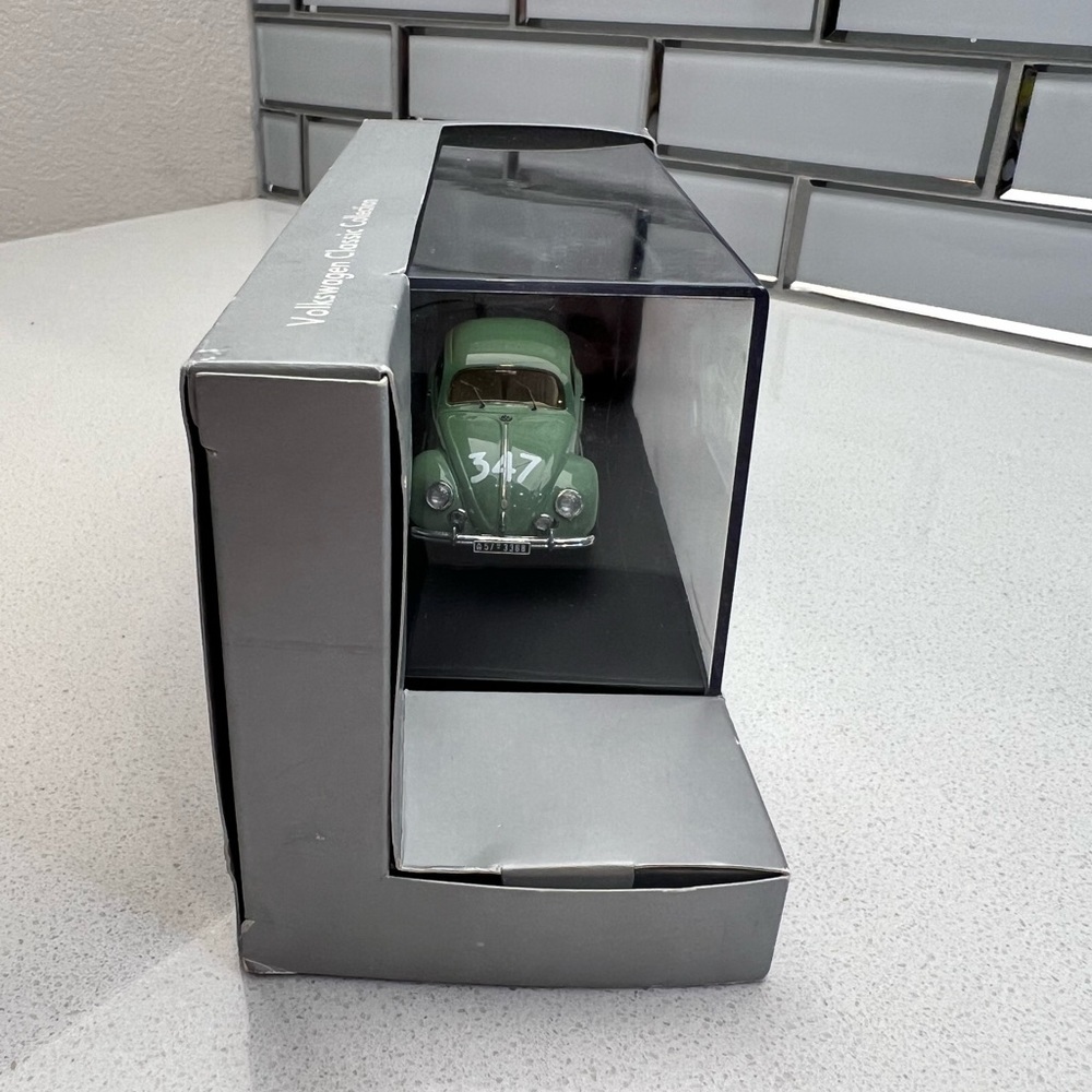 Volkswagen Model Car VW Beetle Bug Scale 1/43 Mille Miglia #347 1954 Green - Picture 4 of 14